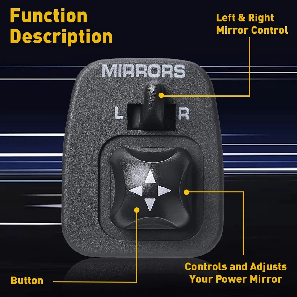 Interruptor de espejo retrovisor eléctrico para Ford F150 F250 F350 F450 F550 1999-2005 ajuste perfecto nuevo Foto 4 de 4