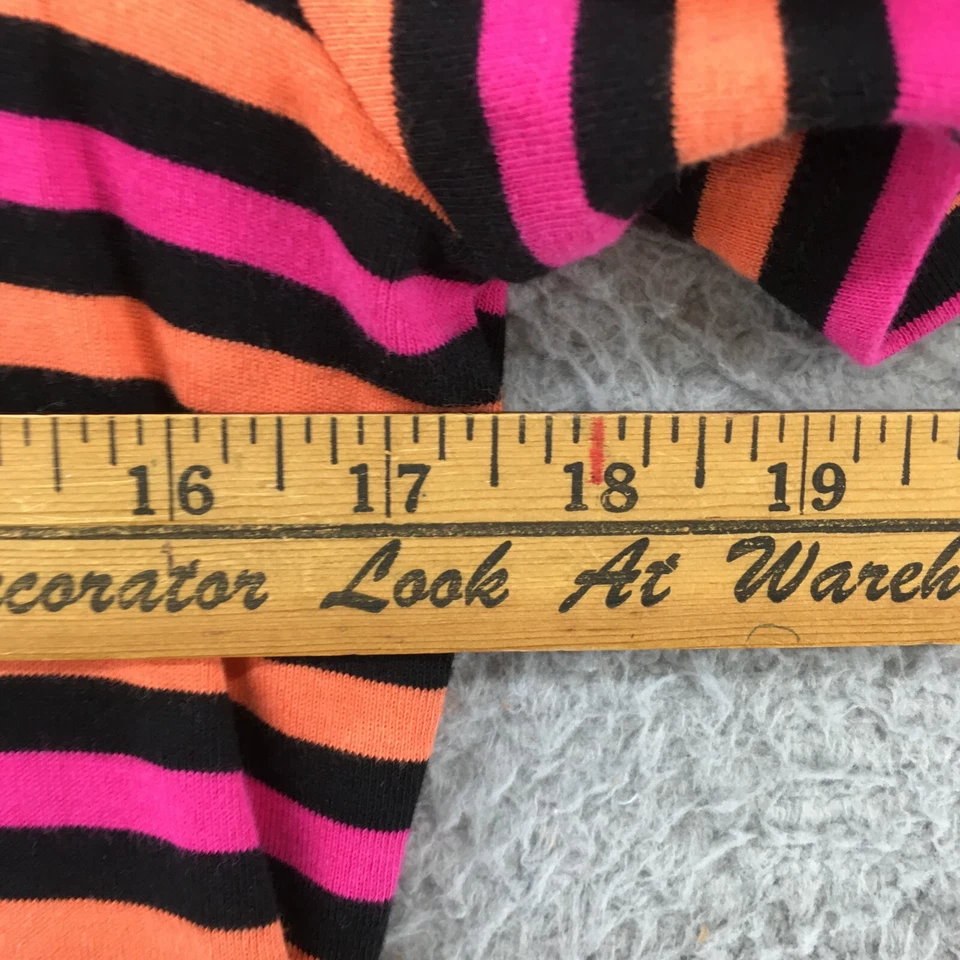 Calvin Klein 迷你连衣裙女式 L 多色条纹棉质短袖休闲 — 第 4/4 张图片