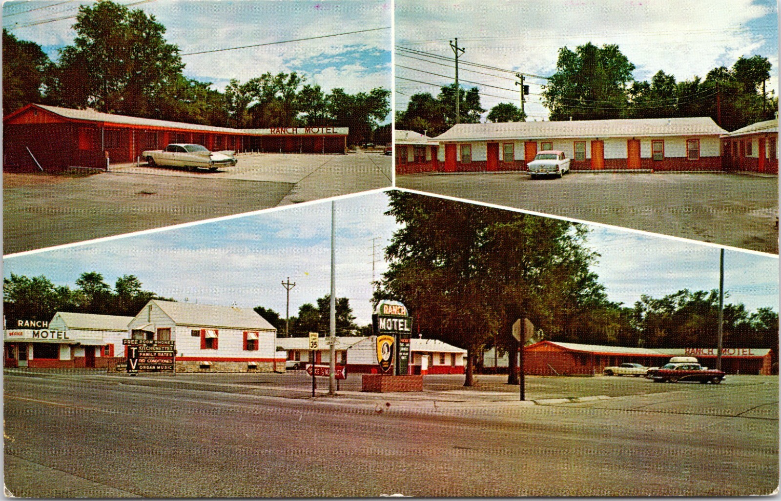 North Platte NE RANCH MOTEL From Street Classic Cars UNP Nebraska