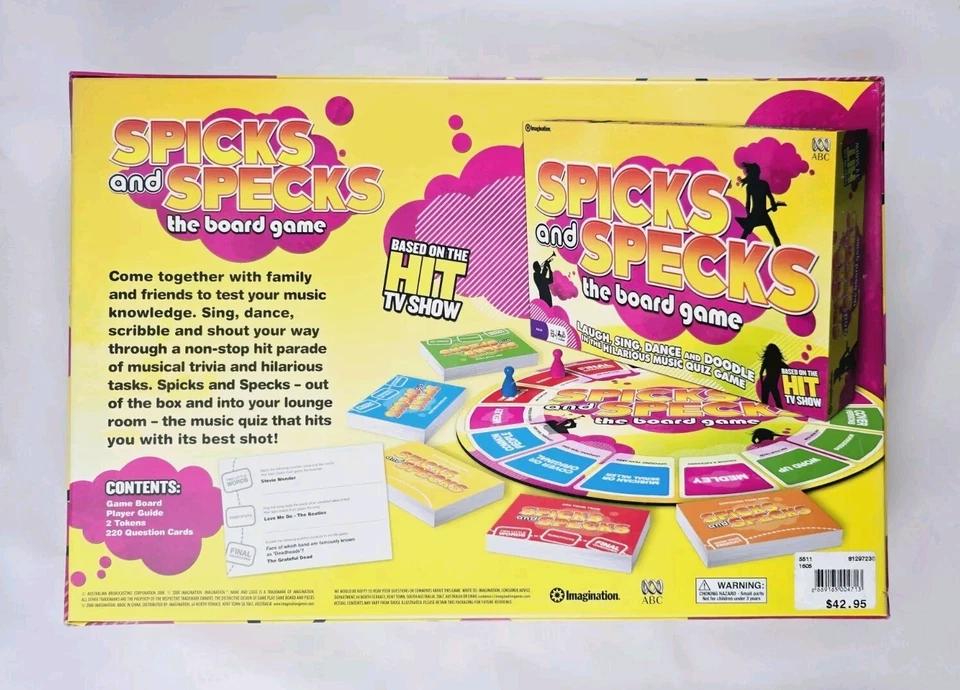New - Spicks And Specks Board Game Based On TV Series 2008 ABC Music Quiz Trivia - Image 2 of 4