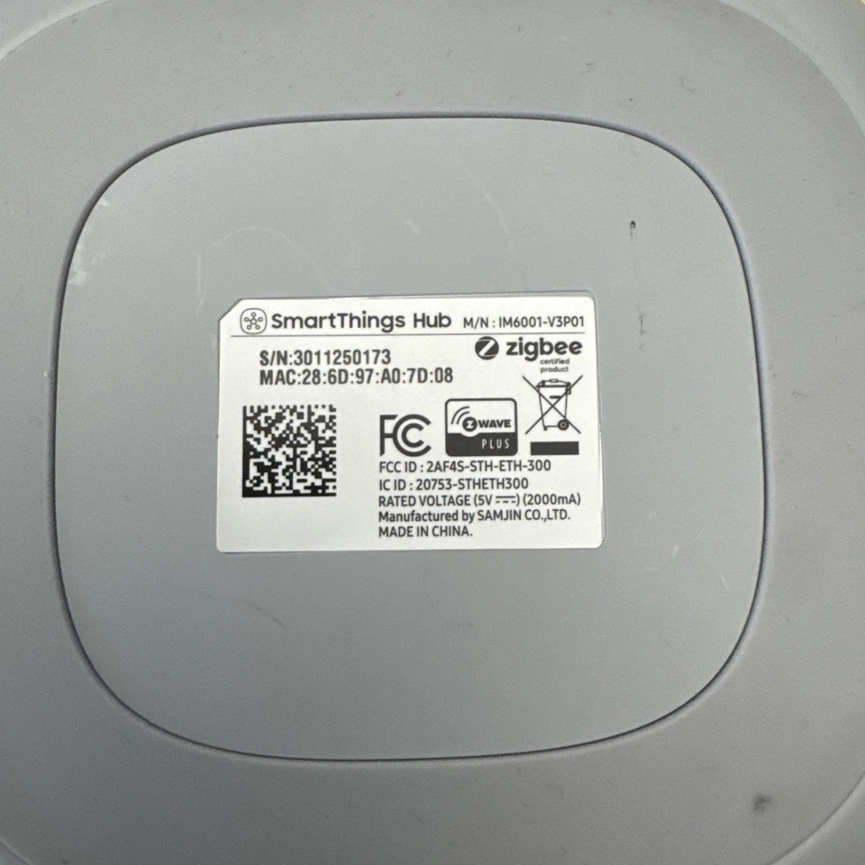 Samsung IM6001-V3P01 3rd Gen SmartThings Hub With Power Cable - Image 2 of 3