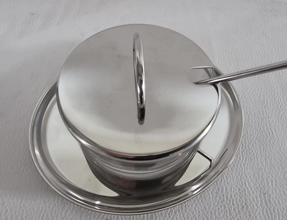 Vintage WMF Geleedose  Marmeladentopf - Glas  Chromargan - 1980er - Bild 2 von 4