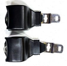 Oem 1970-1972 Mustang Cougar Black Retractable Lap Seat Belts - Pair