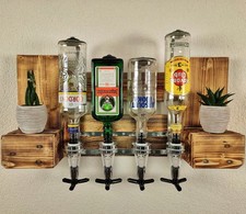 Schnapsbar Holz Schnapsregal Schnapsbar Palette Flaschenregal Wand-Dosierer