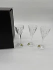 Marvelous Set 3 Vintage 6.5” Lismore Cordials Glass Waterford Ireland Crystal M