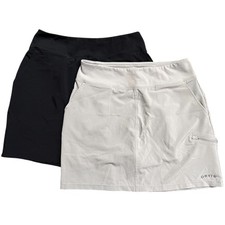Orvis Womens Skorts Skirts Black Light Grey Athletic Skorts Size S - 2 Pairs