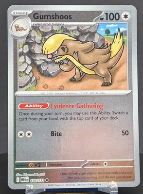 Pokemon Gumshoos #110/132 English Mega Evolution Reverse Holo