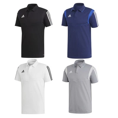 Adidas Tiro 19 CO Poloshirt Herren Kurzarm Sport Freizeit Blau Weiß Schwarz Grau - Bild 1 von 4