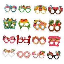 32Pcs Hawaiian Party Decorations Beach Party Paper Eyeglasses Bulk - Summer