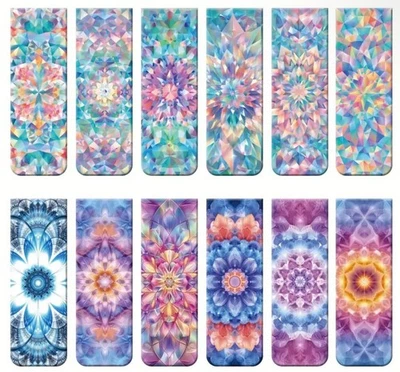 Set Of 4 Kaleidoscope Magnetic Bookmarks For Kids And Adults