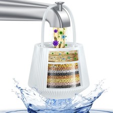 1-Second Install Bath Filter for Tub, Tub Bath Filter for Tub Faucet, 8-Stage...