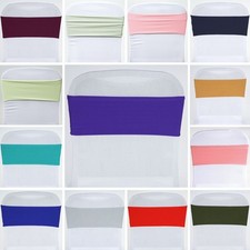 50 pcs Stretchable SPANDEX Chair Sashes for Wedding Party Decorations Supplies