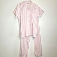 New Carole Vintage Pink Striped Pajama Set Medium