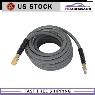 #ad 50ft x 3 8quot; Pressure Washer Hose 4000 PSI Gray With Couplers $53.00