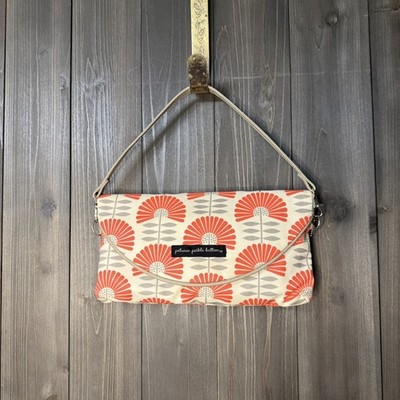 Petunia Pickle Bottom Change it Up Diaper Baby Bag Orange and Cream Floral