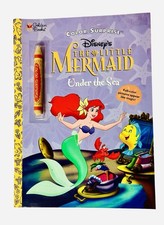 Rare Vintage Disney The Little Mermaid Color Surprise Golden Coloring Book NEW