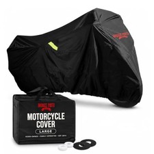 Motorcycle Cover Waterproof for Large Cruisers, Black, 97" L