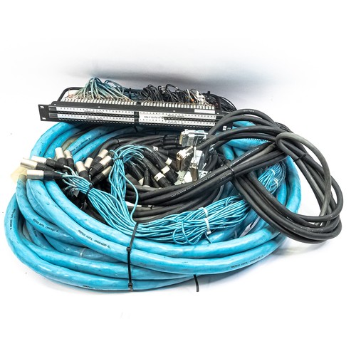 48-Point TT Bantam Patchbay 24 Channel w/ Mogami Cable 24 XLR M/F 5 DB25 Wired