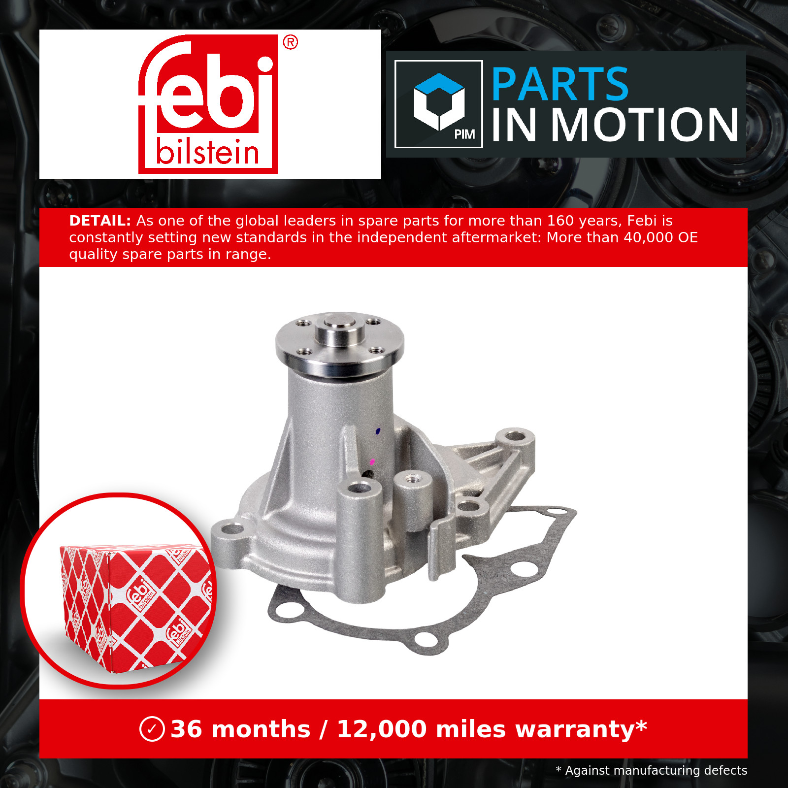 ✅Fits FEBI 173147 WATER PUMP WITH GASKET ⭐UK Seller⭐ - Image 6