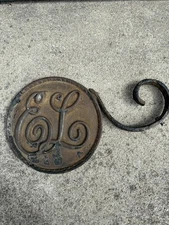 Rare Cast Iron Edison Light Sign Off Building 1900’s Thomas Edison Collectible