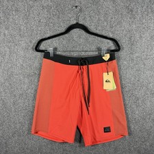 Pantaloncini Quiksilver Highlite Arch Board arancioni da uomo nuovi con etichette taglia 29 #2141
