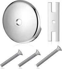 Bathtub Overflow Faceplate Universal Single Hole Tub Drain Cover Stainless Silve