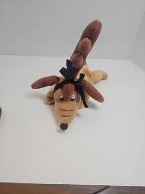 Vintage 1998 Dr Seuss Grinch Sidekick Max the Dog Plush Stuffed Animal With Bean