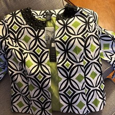 Carole Little Ladies Jacket Med New With Tags Cotton Shell, PolyesterLin