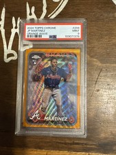 2024 Chrome Orange Wave Refractor /25 Julio Pablo Martinez JP Martínez PSA 9