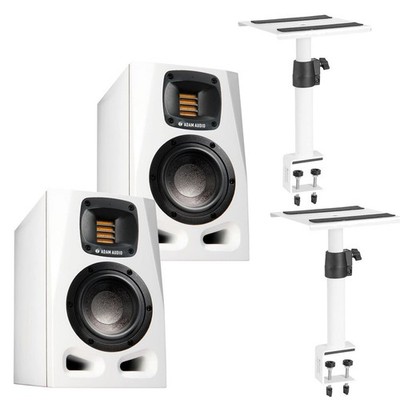 Aktiv-Monitor Adam Audio A4V White Desk Set Aktiv Monitor Abhörmonitor Box NEU