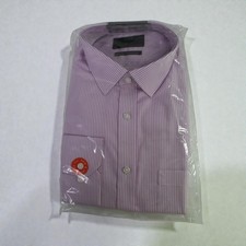 M S Marks  Spencer Luxury Striped Pink Stripe 16" Collar Shirt Mens