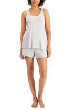 Alfani Womens Tank Shorts Pajama Set