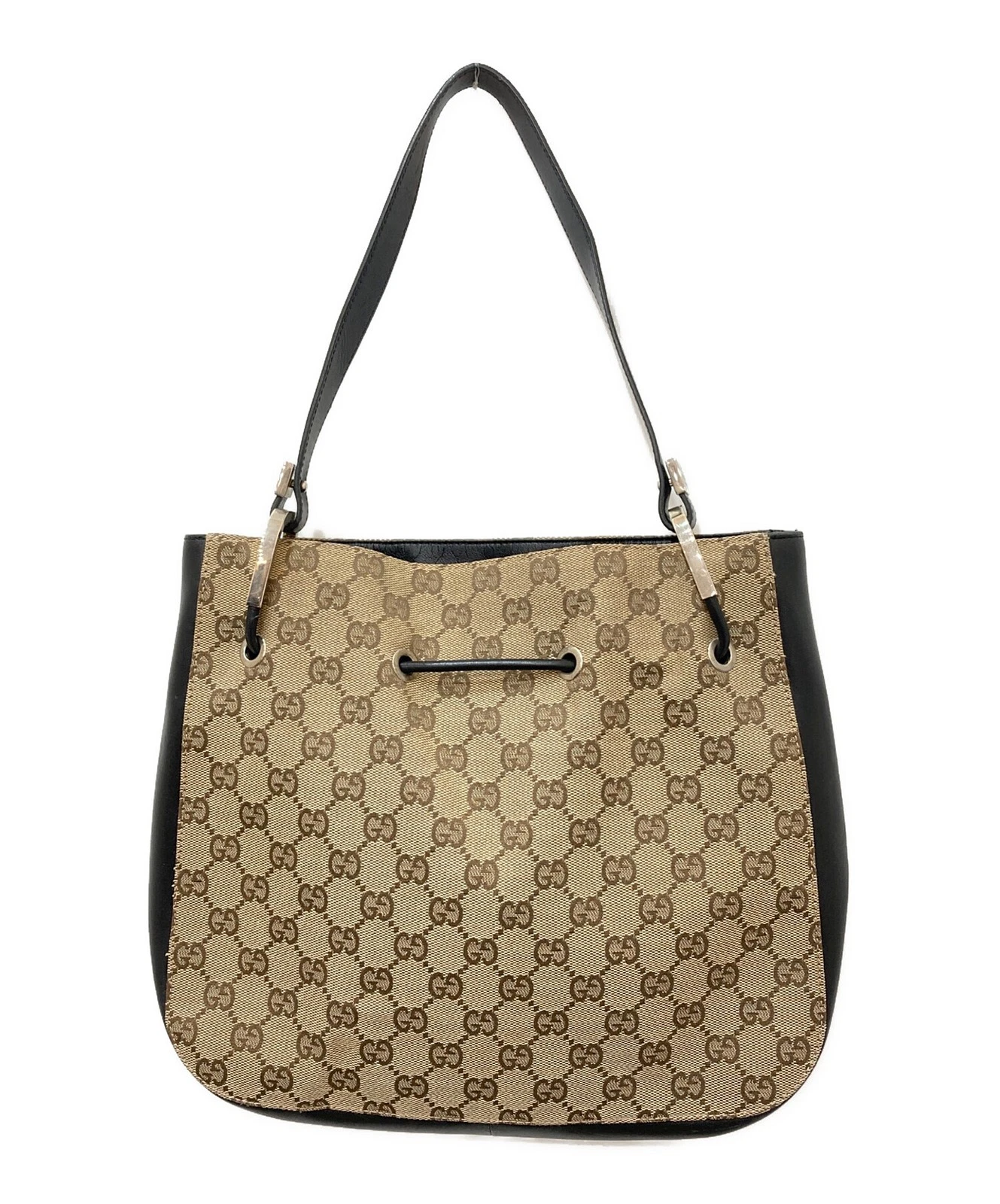 Gucci — Gucci GG 001 3748 Canvas Brown Shoulder Bag #TFB5217