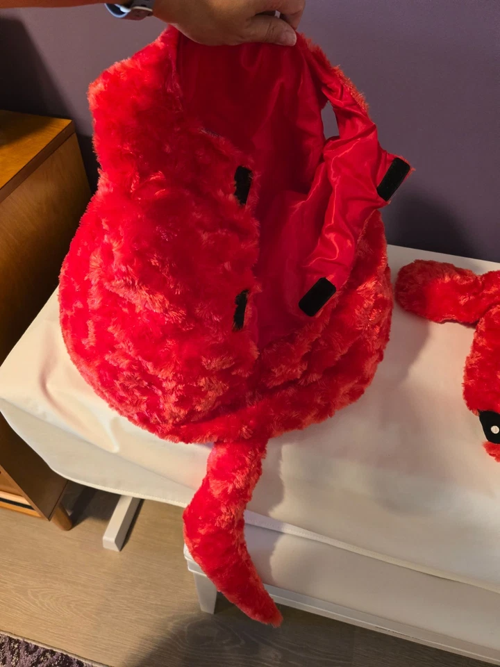  Fantasia de Halloween infantil fofa de luxo Clifford the Big Red Dog - G (2T-4T) - Imagem 4 de 4