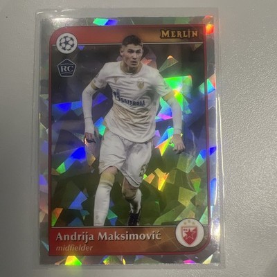 24/25 Topps Merlin UCC Andrija Maksimovic RC Cracked Ice FC Crvena Zvezda