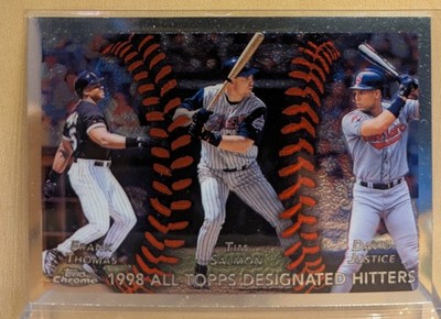 1999 Topps CHROME #456 Frank Thomas Tim Salmon David Justice HOF RARE PREMIUM