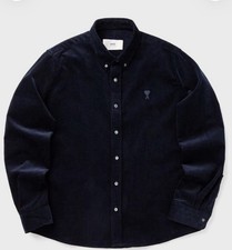 Ami Paris Cord Hemd Gr M , Dunkelblau