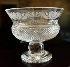 Large Edinburgh Crystal Footed Thistle Shaped Punch Bowl Table Centre