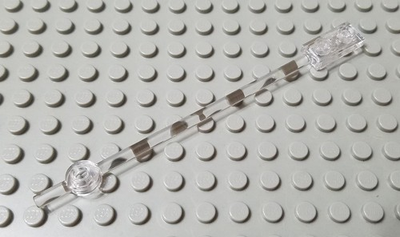 #ad LEGO Translucent Clear Bar 12L with 1x2 Plate End Minifigure Stick $0.99