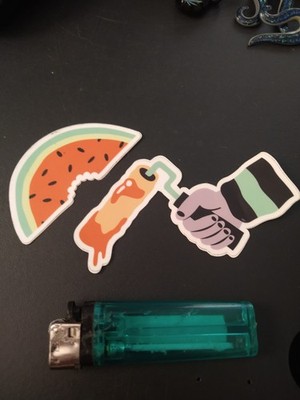 Jesse Kassel  Print Stickers RARE VINTAGE Krink Supreme NIKE NYC LA 2pc