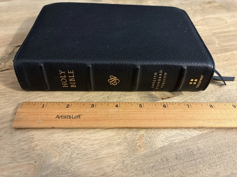 ESV Heirloom Single Column Bible -Black Goatskin- Personal Size - Image 2 of 4