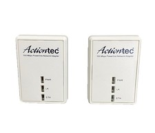 2 Actiontec Powerline 500 mbps Network Adapters PWR500 for Ethernet Hub PWR504