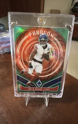 2025 Panini Phoenix - Paragon Malik Nabers #5 Green Seismic /25