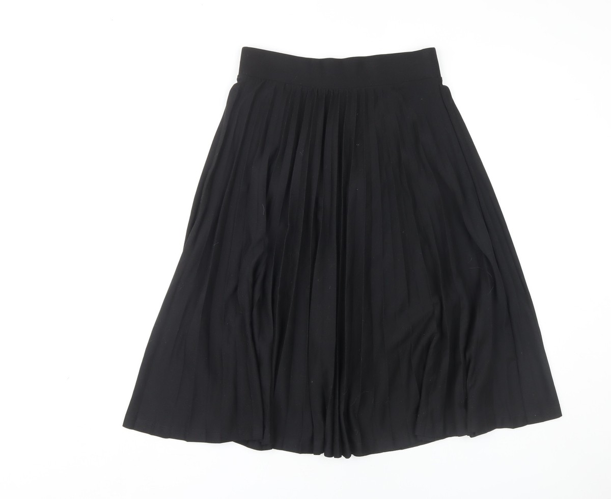 Next Women's Black Pleated Skirt Size