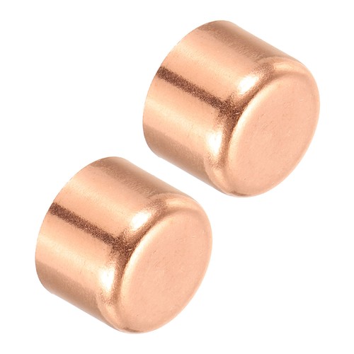 2 Pcs 1 Inch ID Copper Pipe Fitting End Cap Sweat Plug Solder Connection