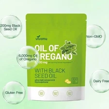 VivoNu Oil of Oregano Capsules | 6000mg Oil of Oregano with Black Seed Oil