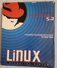 Vintage Official Red Hat Linux 5.2 Operating System Big Box PC 1998 CDs  Floppy