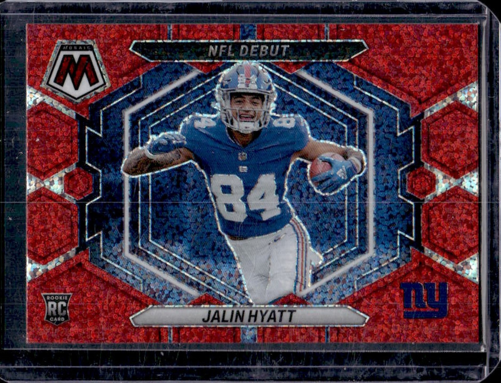 2023 Mosaic Jalin Hyatt RC Red Sparkle Rookie NFL Debut #ND-17 Giants