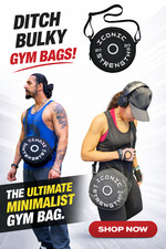 Iconic Strength Mini Gym Bag – Plate-Style Fitness Crossbody for gym essentials
