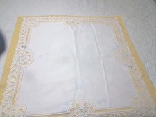 White Square table cloth 30"X 42" MACHINE MADE Looks Great A-27
